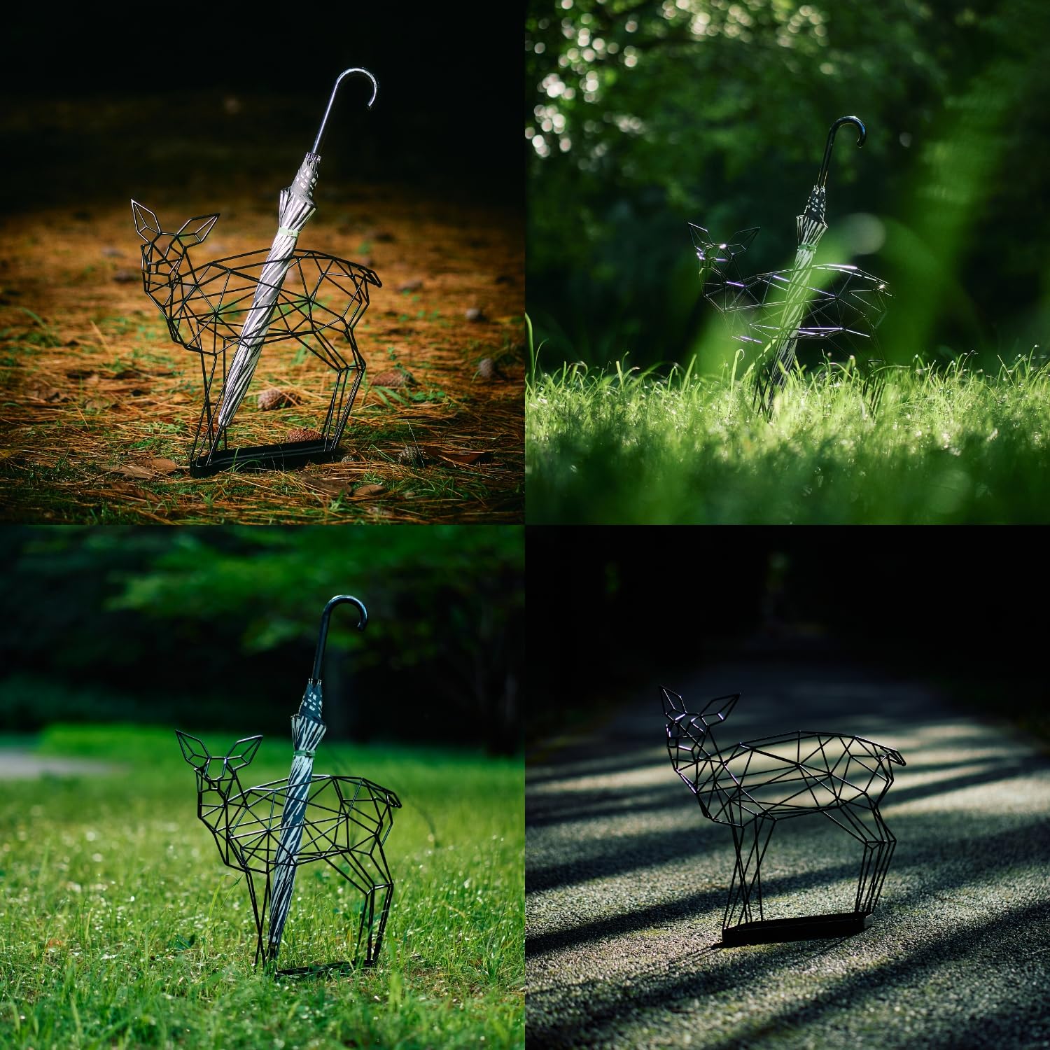 Amazon｜傘立 シャドーワイヤー UMBRELLA STAND DEER ディア 傘立て